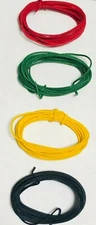 CLOTH C24 BLACK,Green,Red,&Yellow  24-GAUGE WIRE 10 feet for LIONEL, A.F.,MARX