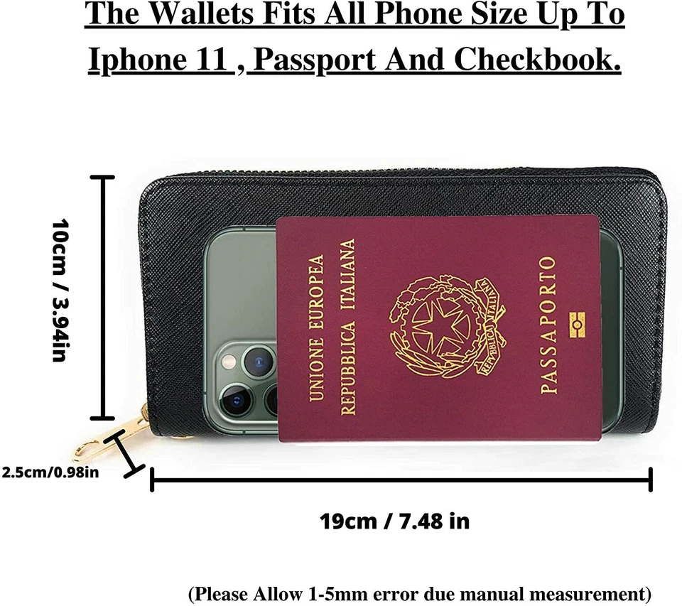 Portafoglio donna elegante con cinturino borsellino cerniera zip portatessere - Immagine 4 di 4