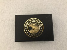 NRA BELT BUCKLE GOLDEN EAGLE MADE IN USA