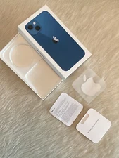 Genuine iPhone 13 Blue 128GB Original Apple Retail Packaging EMPTY BOX w/Decal