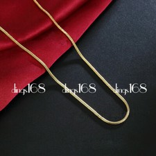 Men Women's 18K Yellow Gold Filled 34 inch 2 mm wide Round Snake Chain Necklace