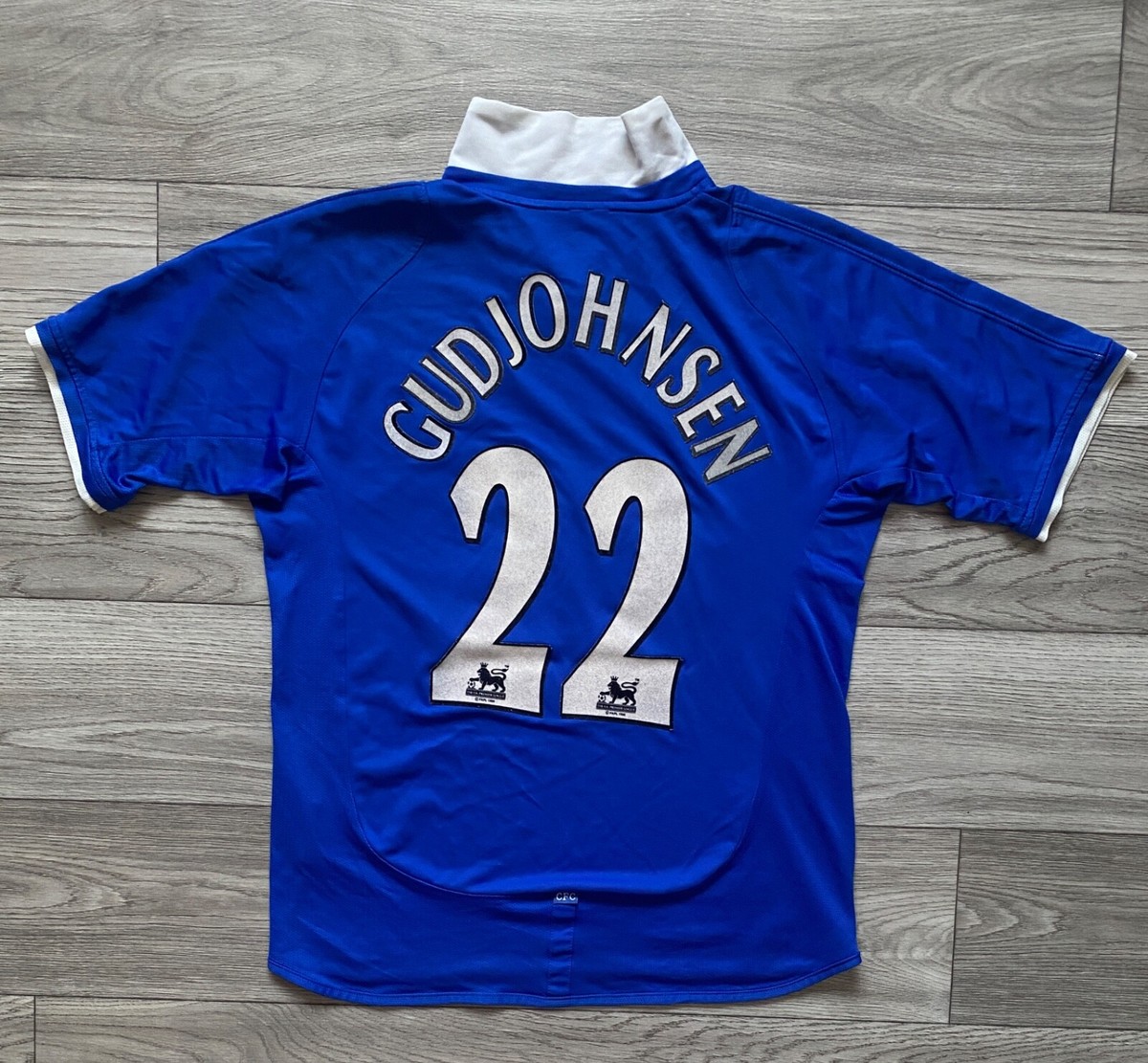 2001 2003 Umbro Chelsea Gudjohnsen #22 Home Football Shirt Soccer