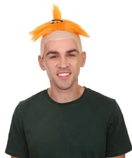 Adult Fanny Clown Orange Bald Wig Halloween Cosplay Party Costume Hair HM-256A