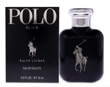 Polo Black Cologne Ralph Lauren EDT For Men 0.5 fl oz /15 ml Mini Splash Boxed