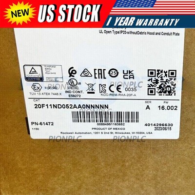 New Allen-Bradley 20F11ND052AA0NNNNN PowerFlex753 AC Drive