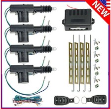 4 Door Power Lock Actuator Motor Kit  Keyless Entry Car Alarm Security System