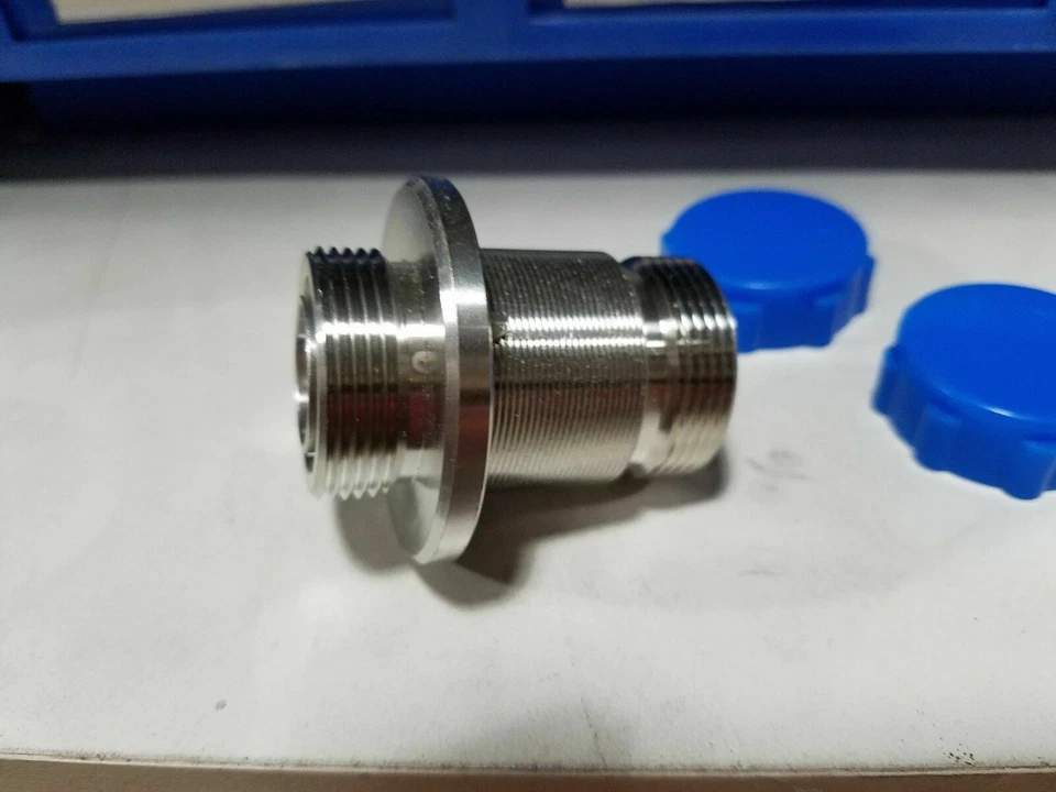 Amphenol RF Adapter 7/16 L29 DIN Female Jack to Female Jack Bulkhead Panel Mount - Image 3 of 3