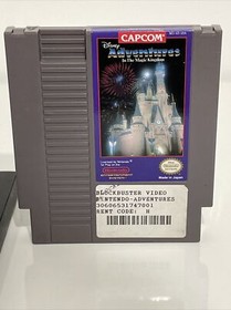 Disney Adventures in the Magic Kingdom NES Blockbuster Sticker & Dust Cover O1
