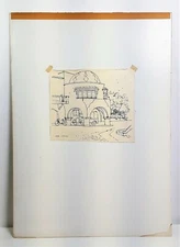 Luke Gwilliam | Venetian Building | Original Vintage Sketch | 10" x 91/4" #7162