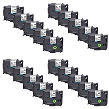 20PK TZ-FX251 TZe-FX251 Black on White Label Tape 0.94" For Brother PT-D600 E500