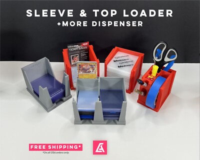 Sleeve & Top Loader Dispenser  Add Card Savers, Team Bags and more! - 3D Printed