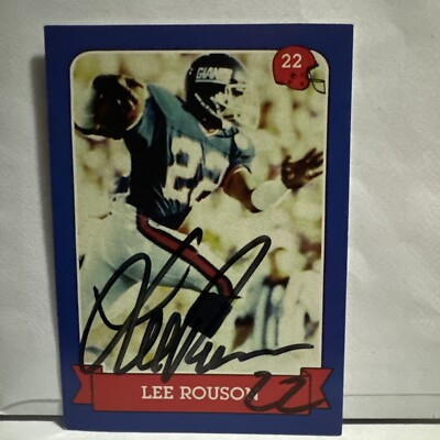 **LEE ROUSON**AUTOGRAPH**Sports World NEW YORK GIANTS**RARE CARD**