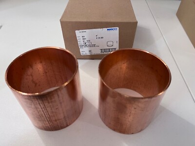 (2) Nibco Couplings w/o Stop 4'' x 4-1/8'' Copper Pressure Fitting 9601 39R692