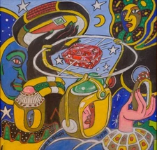 "Sun Moon Ruby" beautiful surrealist painting (W. Brun)