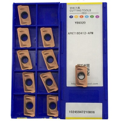 itmc様② ZCC Carbide Milling Inserts 10-Pack - APKT160412-APM YB9320 For