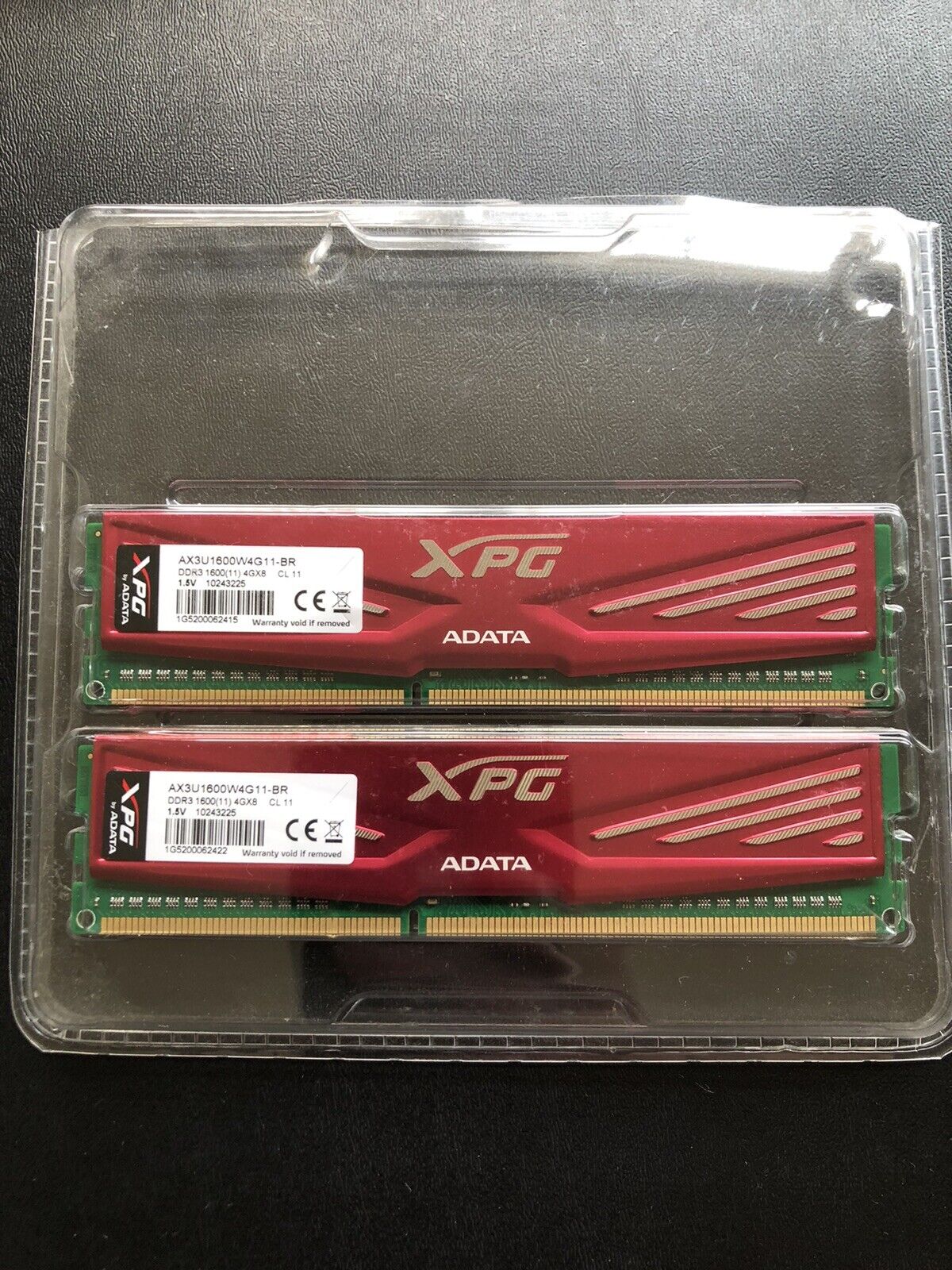(2X4GB) ADATA XPG DDR3 4GB 1600MHZ CL11 Desktop RAM Memory AX3U1600W4G11-BR. Available Now for 29.99