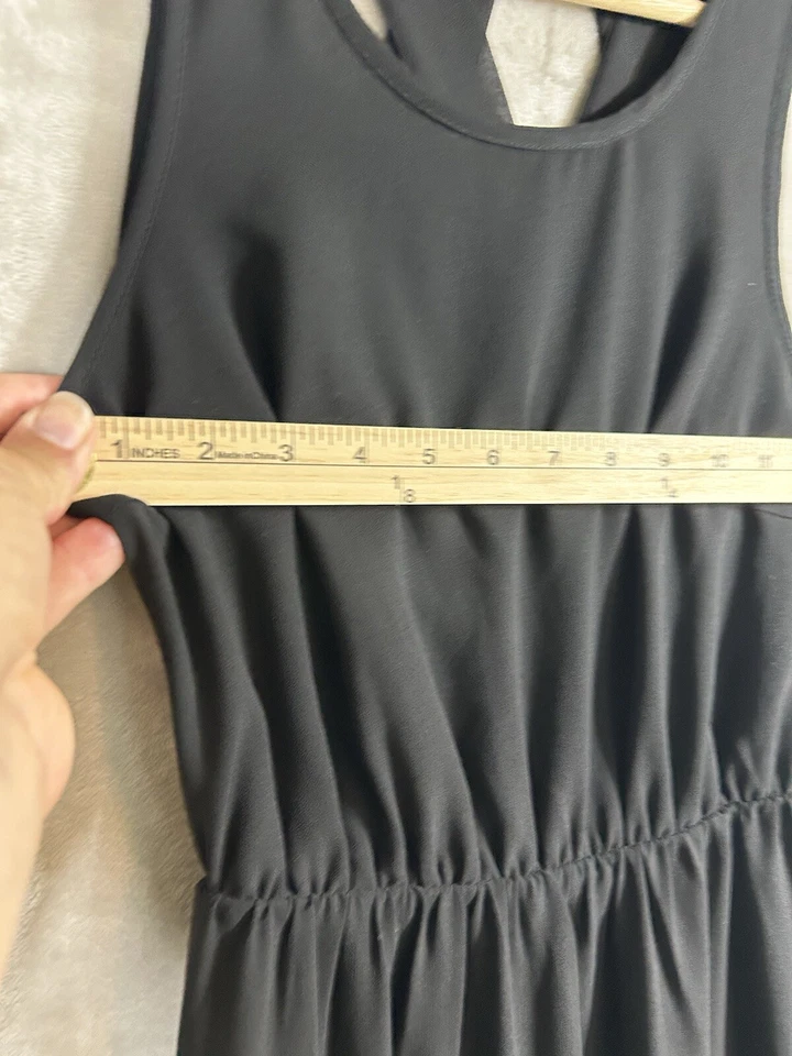 Ya Los Angeles Women's Black Dress Silk Blend Size Small Excellent Condition — 第 3/4 张图片