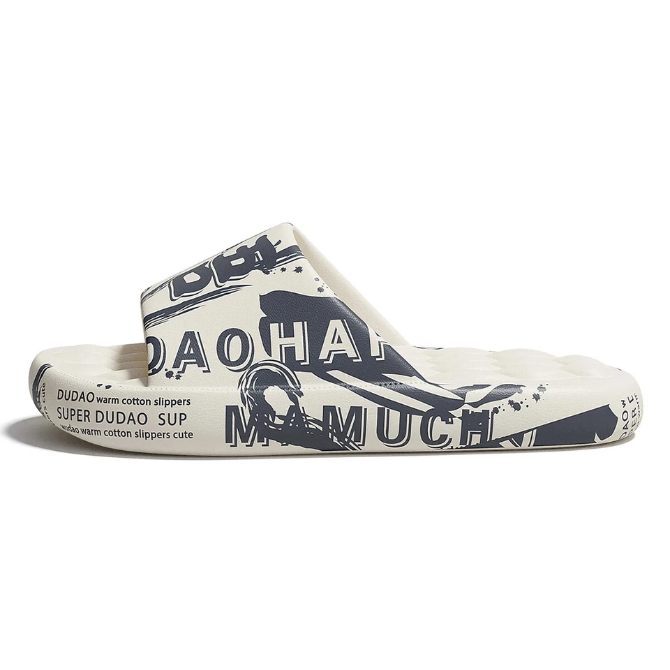 2025 Mens Summer Slipper Beach Sandals Flip Flop Printing Thick Soled Shoes Lot - Imagem 4 de 4