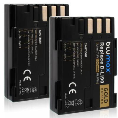 2x Blumax Akku für Pentax D-Li90 K01 K3 K3II K5 K5II K7 645D 645Z 2040 mAh