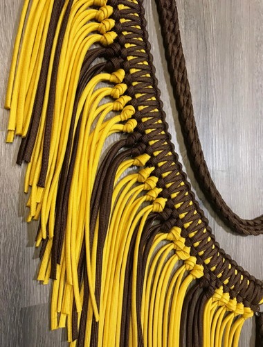 Collare seno frangia cavallo colori girasole con fascia garrese - Foto 3 di 6