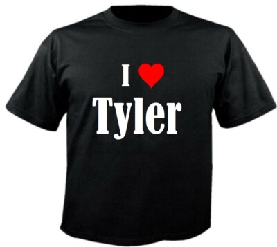 T-Shirt I Love Tyler für Damen Herren und Kinder Farben Schwarz Weiss Pink
