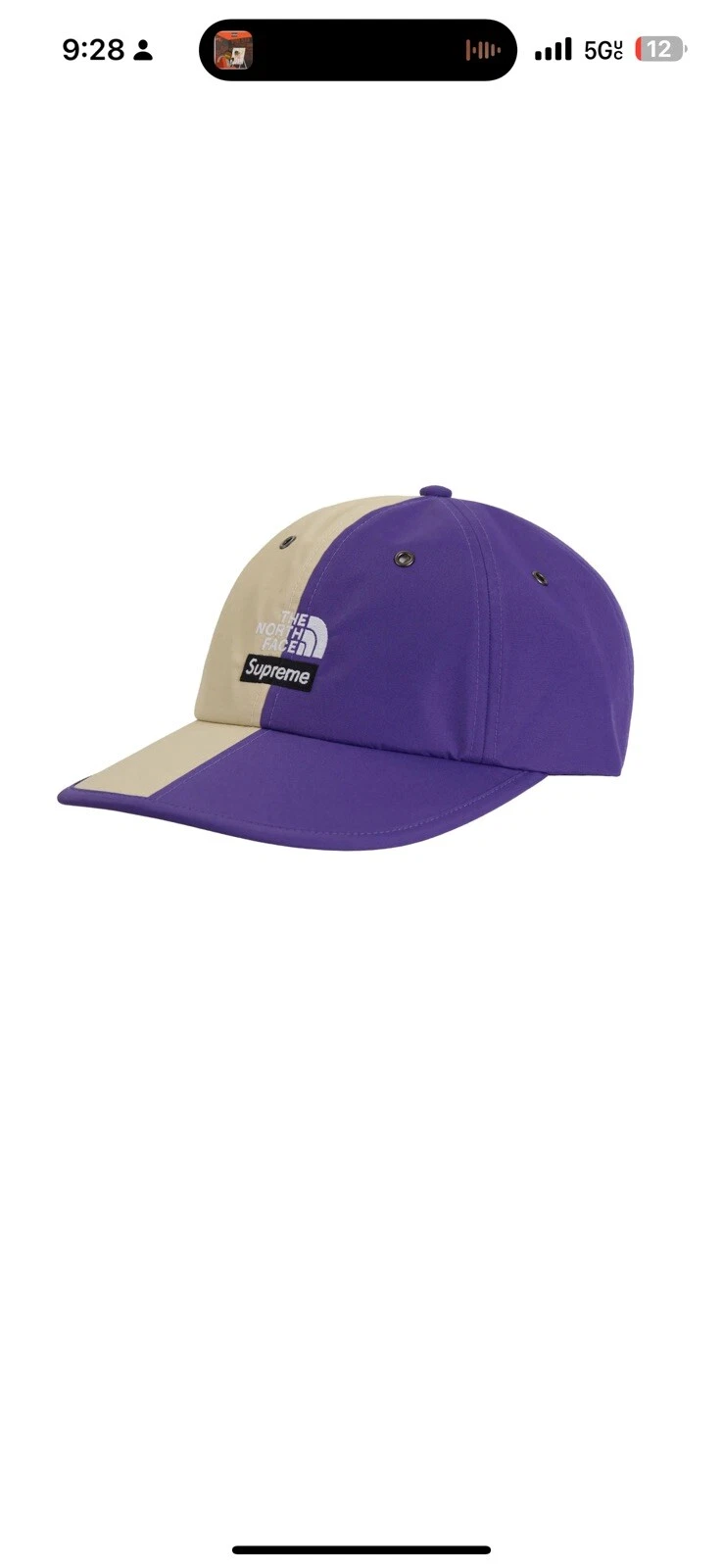 Logo boîte Supreme The North Face Split 6 panneaux brun violet SS24