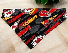 Kansas City Dog Bandana OVER THE COLLAR KC Chiefs Bandanas Football Superbowl