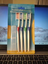   Ultra Soft Toothbrushes with Travel Caps, 4-ct. Packs New.