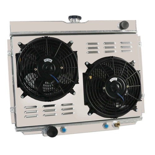 3-Row Aluminum Radiator & Fan Shroud For 1967-1970 Ford Mustang & Mercury Cougar V8