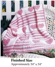 SWEETHEART SHELLS AFGHAN CROCHET PATTERN ONLY - AH203