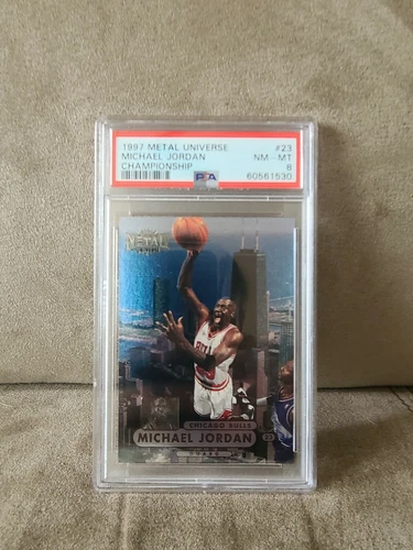 1997 Michael Jordan Metal Universe Championship Card #23; PSA 8 NM-MT