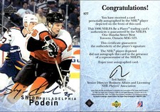 1995-96 Be A Player Autographs #S77 Shjon Podein - NM-MT
