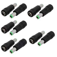 6.5mm x 3mm Male to 5.5mm x 2.1mm Female DC Power Connector Jack Adapter 10 Pcs
