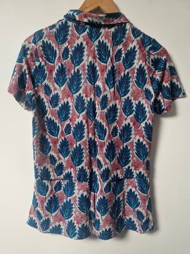 White Stuff Kabana Linen & Viscose Leaf Print Button Up Blouse Top Size 8 - Picture 6 of 7