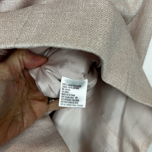 Tahari Arthur S Levine Blazer Women 14 Pink 3 Button Jacket Office Professional - Picture 8 of 12