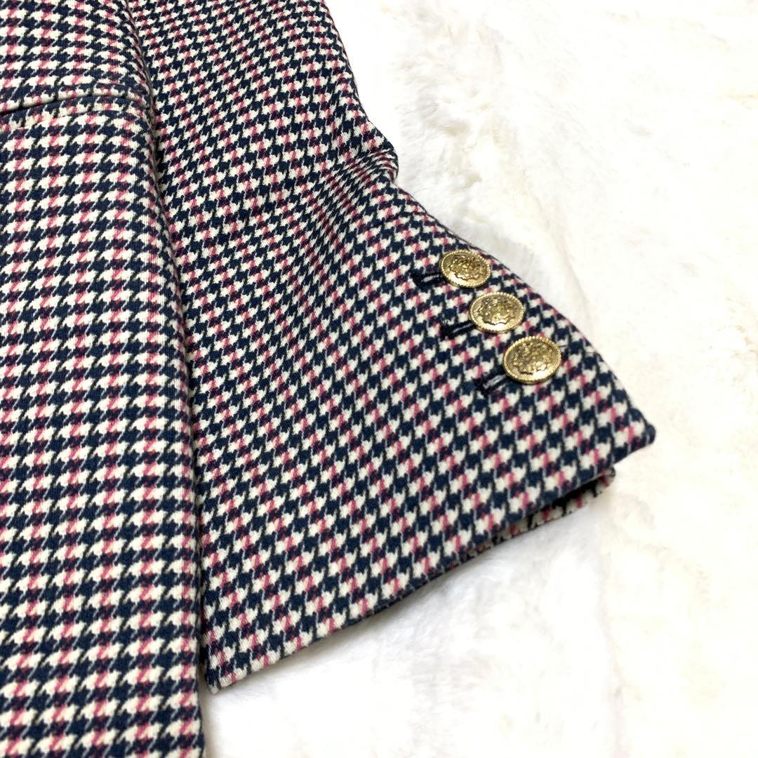 Max Mara MARELLA houndstooth pattern Jacket Blous… - image 14