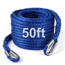 38 Inch Synthetic Winch Rope 50ft Tow Rope For Atv Utv Suv Jeep Blue 38 Inch Synthetic Winch Rope 50ft Tow Rope For Atv Utv Suv Jeep Blue