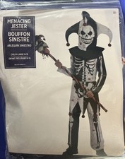 MENACING JESTER Halloween Costume 3 Piece Set Unisex Child Size X-Large 14-16