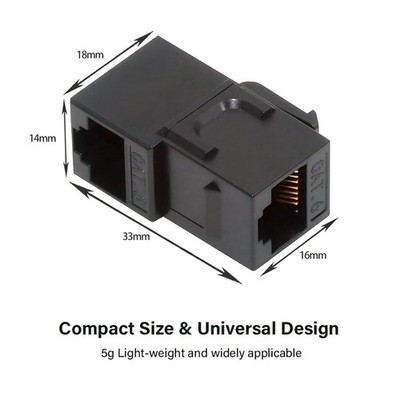 CAT6 RJ45 Coupler Cat6 Ethernet Keystone Jack Network Cable Extension Adapter