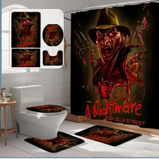 Freddy Krueger A Nightmare on Elm Horror Movie Shower Curtain or Bathroom Sets.