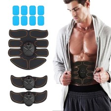 EMS Muscle Stimulator Abdominal Toning Belt, ABS Training Waist Trimmer Belt ...