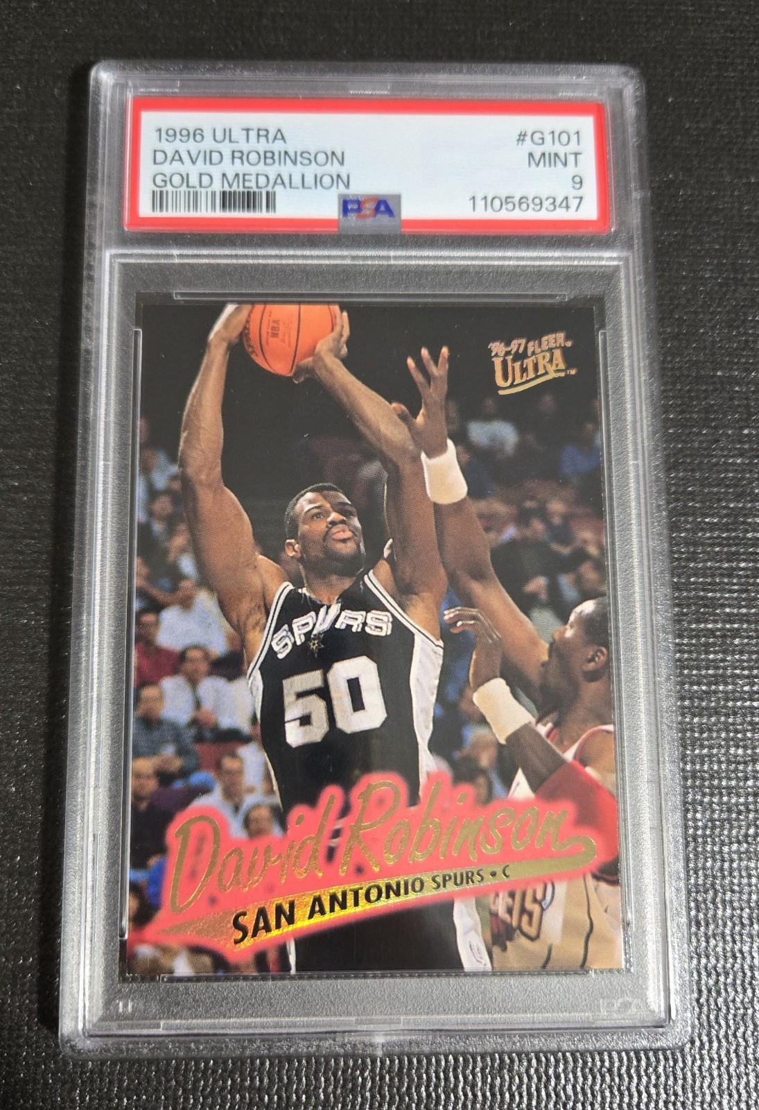 David Robinson 1996-97 Ultra Gold Medallion G-101 PSA 9 Pop 1 Spurs
