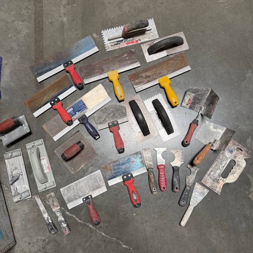 Drywall Finishing Tool Lot Marshalltown Kobalt Wal-Board Mud Pans Taping Knives