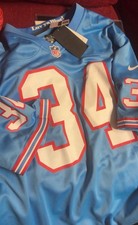 Rare Authentic Nike Blue Earl Campbell Autographed Jersey Beckett COA