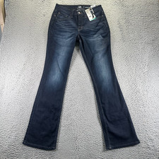 Lee Riders Jeans Womens 8 Blue Denim Bootcut Leg Mid Rise Faded Stretch Workwear