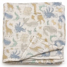 Aden  Anais Safari Ocean Land Sea Animals Muslin Baby Blanket 40x41