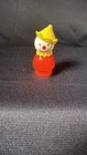 Vintage Fisher-Price Little People Clown – Red plastic Body Yellow Hat
