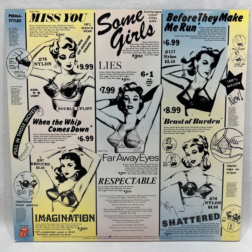 The Rolling Stones ‎~ SOME GIRLS ~ ‎1978 Vinyl Album 1st Press Banned Cover ~ EX - Image 2 of 4