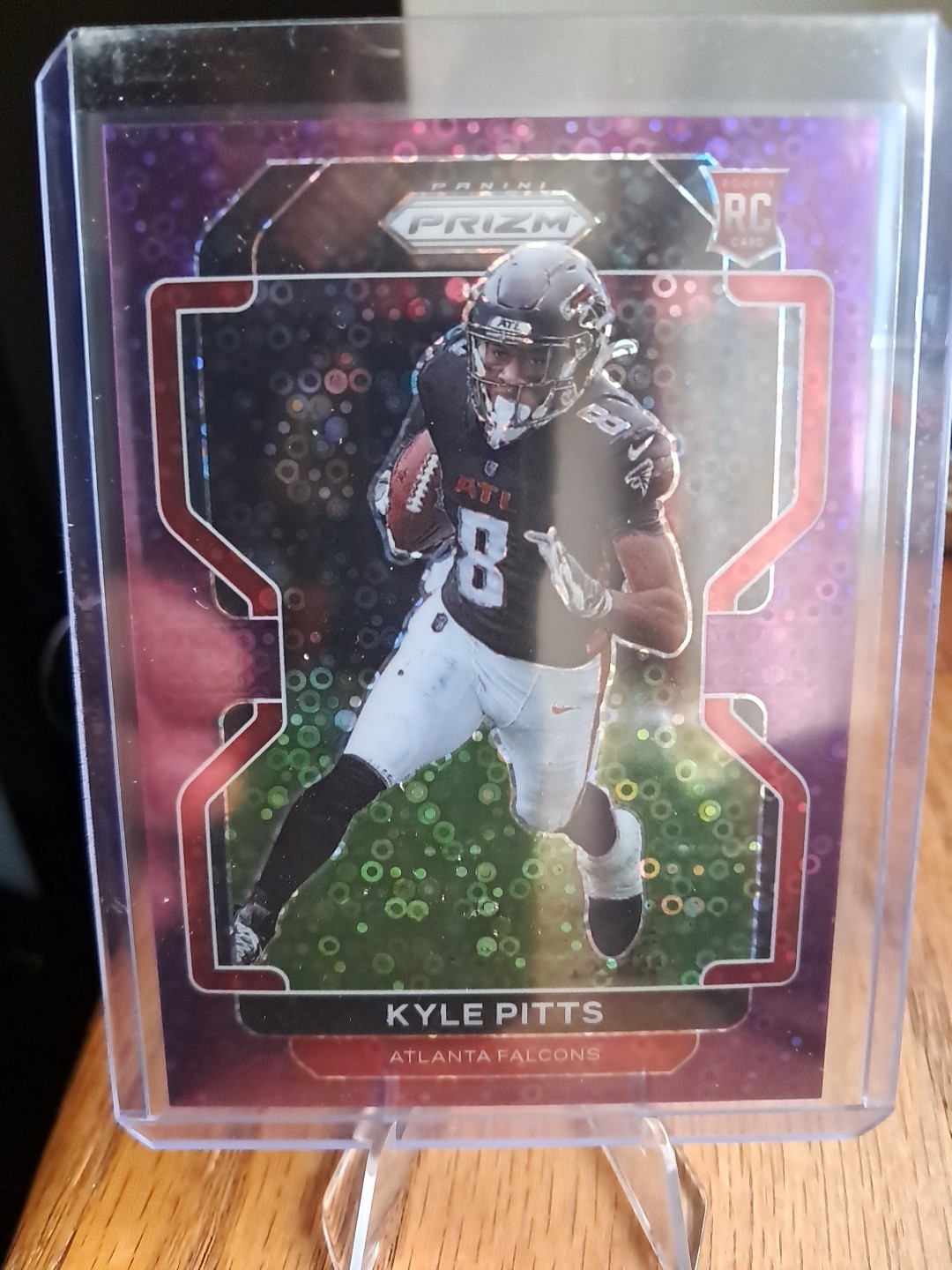2021 Panini Prizm - Rookie Kyle Pitts #341 Purple No Huddle Prizm /35 (RC)