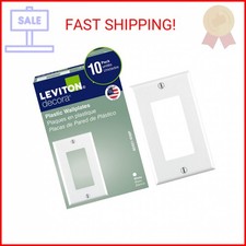 Leviton 1-Gang Decora/GFCI Device Wallplate, Standard Size, Thermoset, Device Mo